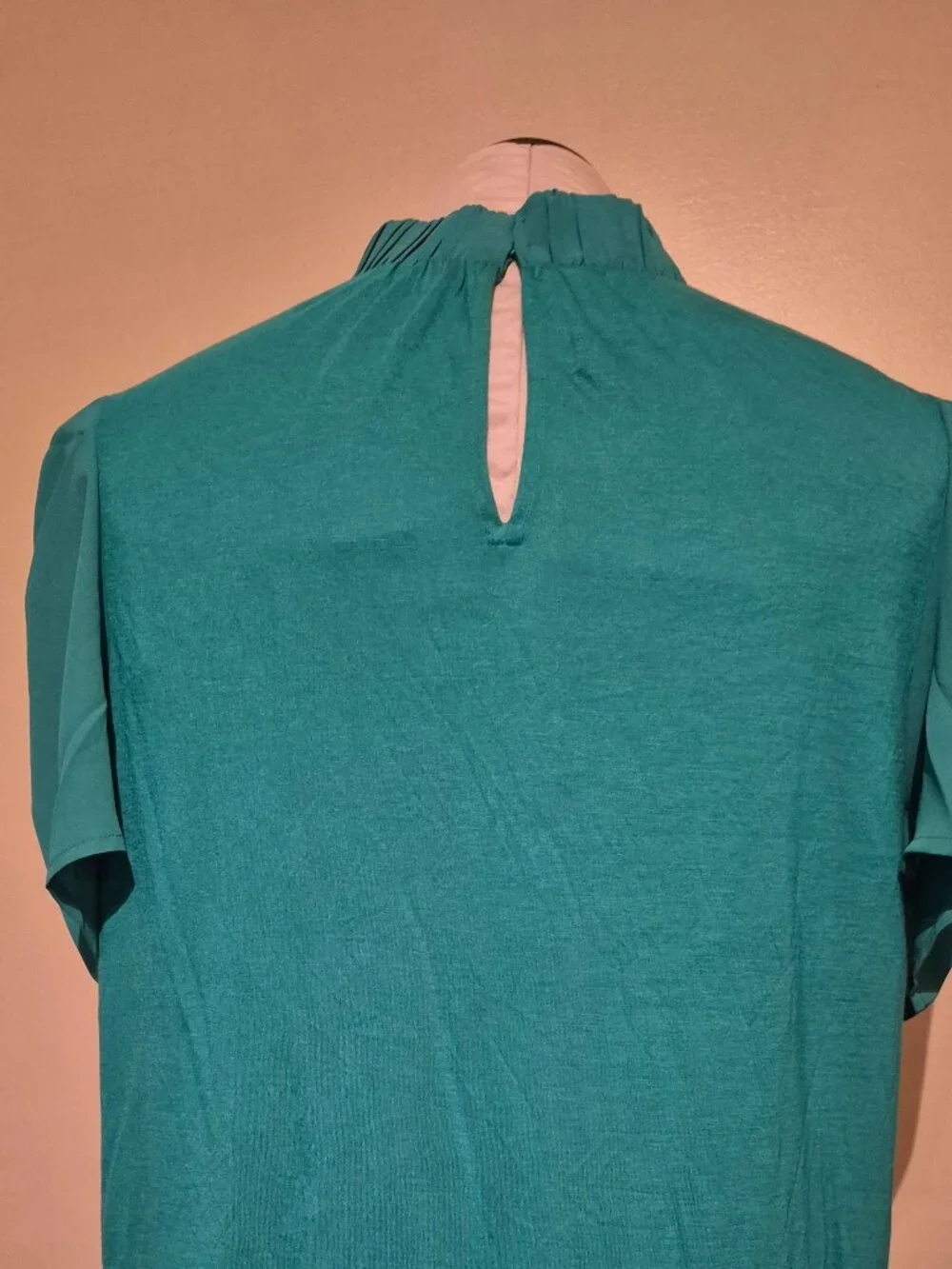 Loft kelly green mock neck shirt